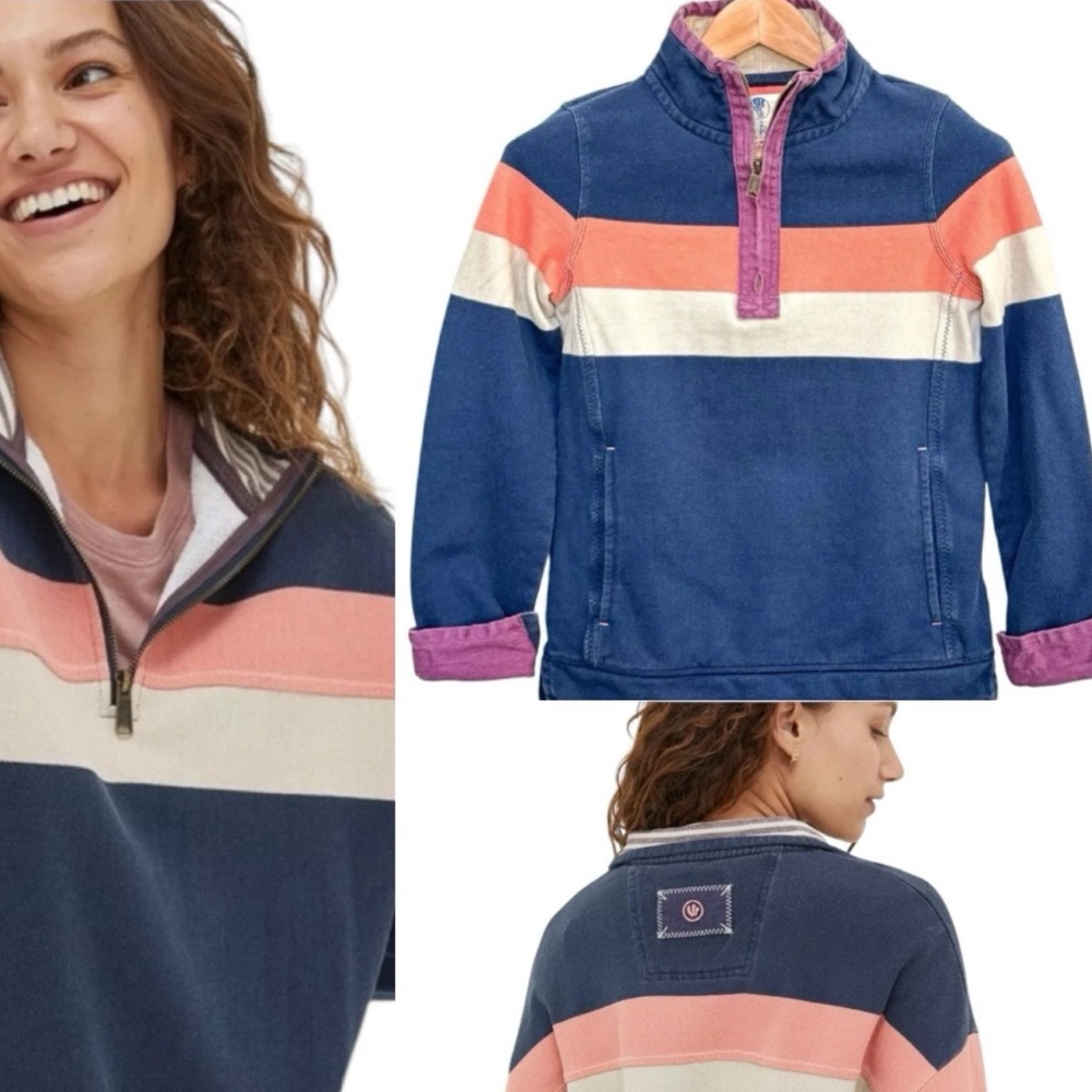 FatFace The Airlie Colour‎ Block Half-Zip Sweatshirt Size 8 - Picture 13 of 13
